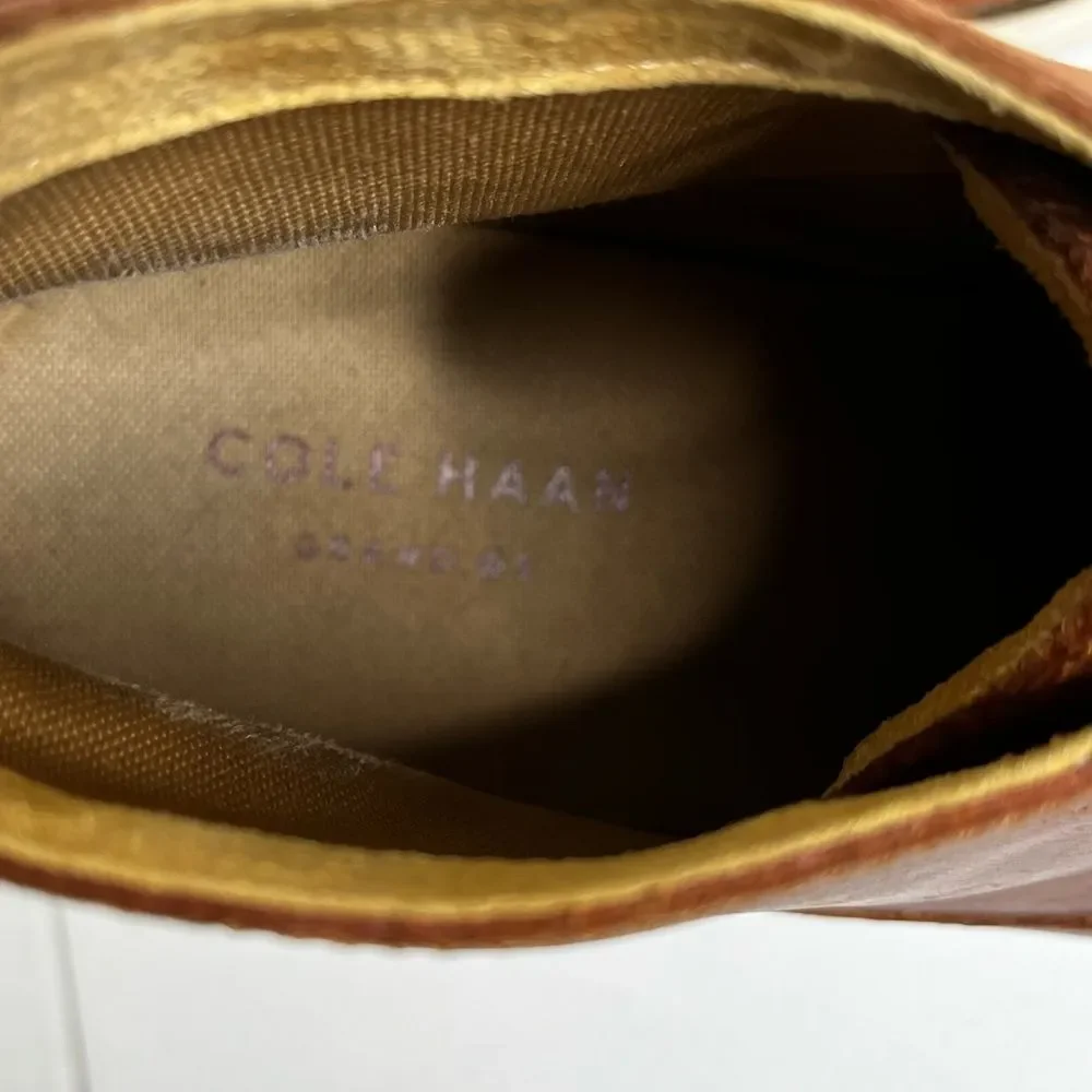 Cole Haan Lunargrand Brown Leather Chukka Ankle Boots Moc Toe Lace Up Men 10